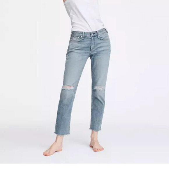 Rag & Bone Low rise, ankle slim, a boyfriend, jeans, blue, 27 - Picture 1 of 9